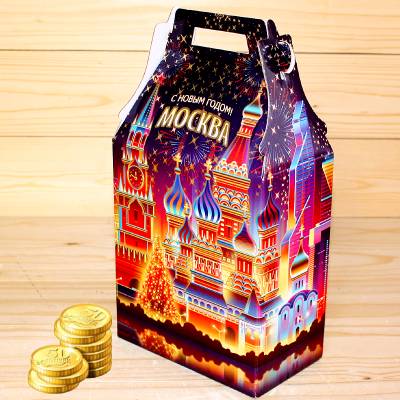 Экономный сладкий новогодний подарок весом 1000 грамм в Пушкино