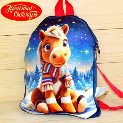 Сладкий новогодний подарок в виде рюкзачка от фабрики Красный Октябрь в Пушкино