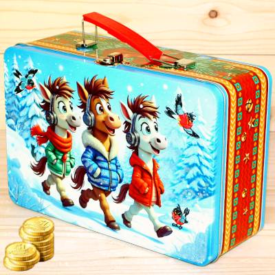 Недорогой подарок в жестяной упаковке на Новый Год 2026 в Пушкино