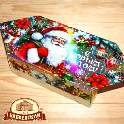 Сладкий новогодний подарок Бабаевский в картонной упаковке в Пушкино