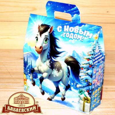 Сладкий новогодний подарок Бабаевский в картонной упаковке упаковке в Пушкино