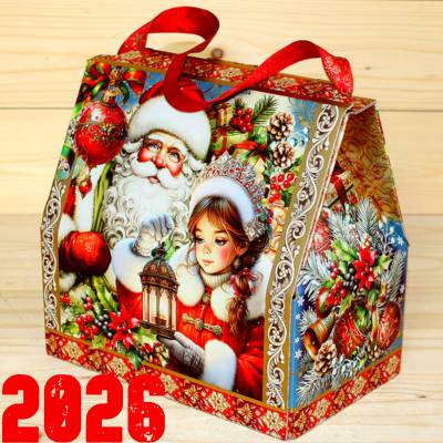 Подарок от Деда Мороза со сладостями детям на Новый Год 2026 в Пушкино