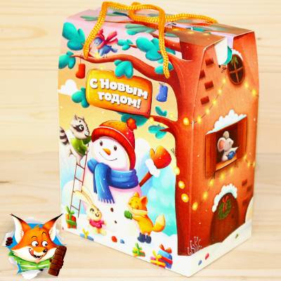 Сладкий новогодний подарок от Яшкино в картонной упаковке в Пушкино
