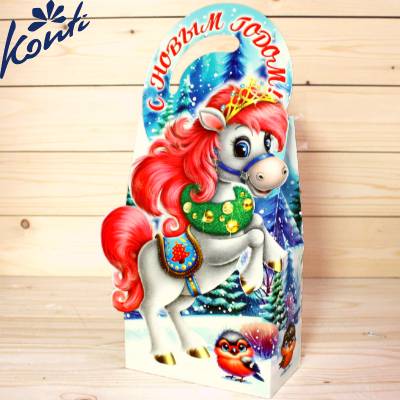 Сладкий новогодний подарок от Конти в картонной упаковке в Пушкино