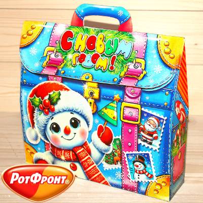 Сладкий новогодний подарок от Рот-Фронт в картонной упаковке в Пушкино
