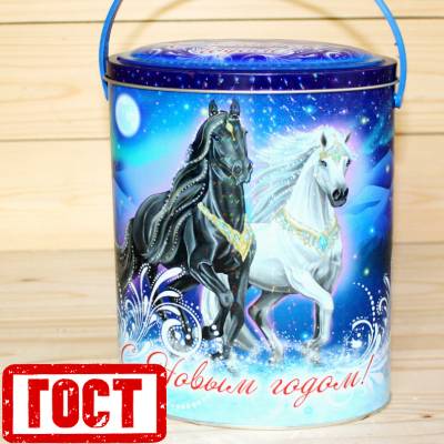 Сладкий новогодний подарок по ГОСТу в жестяной упаковке в Пушкино