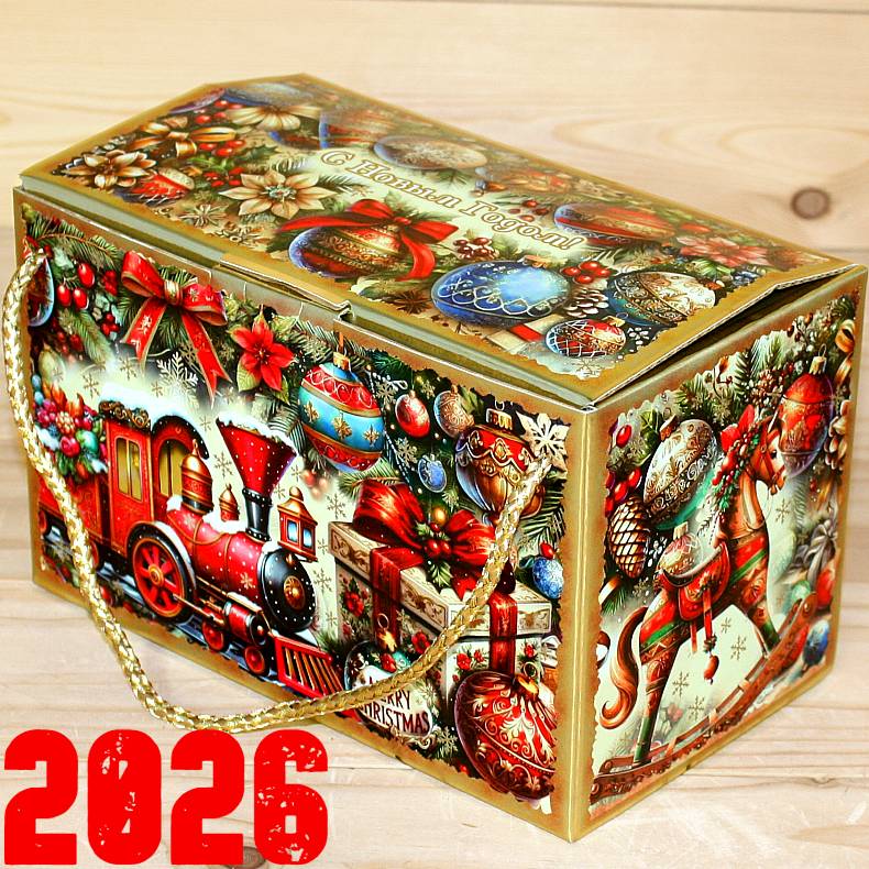 Подарок от Деда Мороза со сладостями детям на Новый Год 2026 в Пушкино