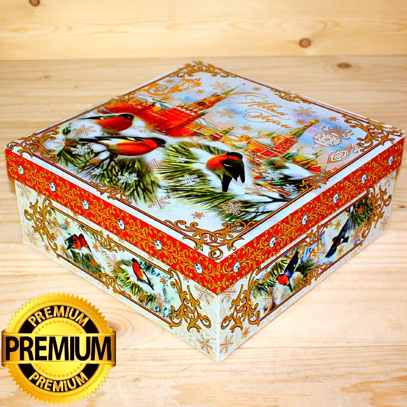 Сладкий новогодний премиум подарок в картоне 2026 года в Пушкино