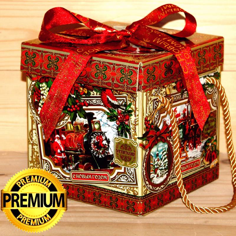Премиум подарок в картонной упаковке на Новый 2026 год в Пушкино