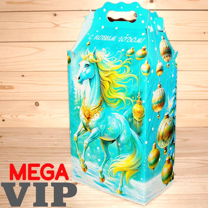 Новогодний подарок в картонной упаковке с конфетами 2026 года в Пушкино