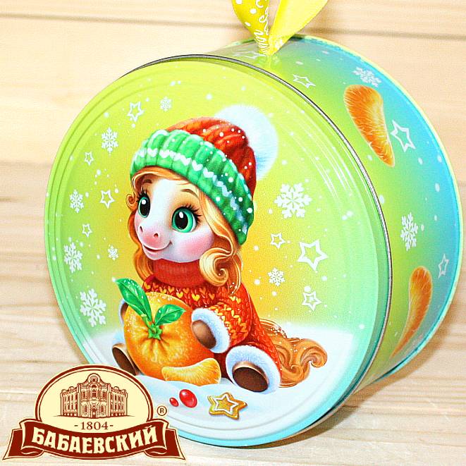 Сладкий новогодний подарок Бабаевский в жестяной упаковке в Пушкино