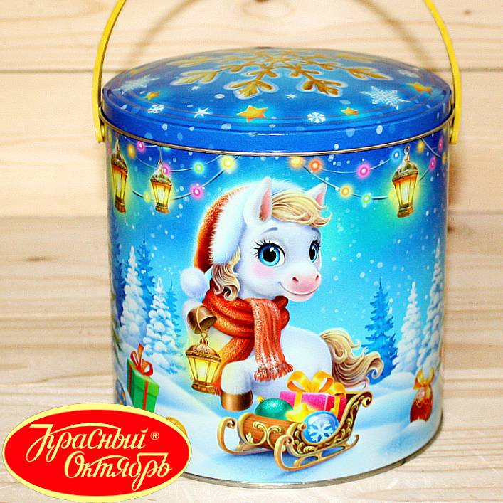 Подарок в жестяной упаковке от Красного Октября весом 1000 грамм в Пушкино